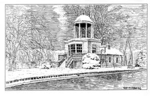 1996 Christmas Card The Thames Pen and ink
