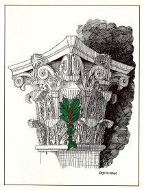 The 1992 Pittam Christmas card -A Corinthian Capital